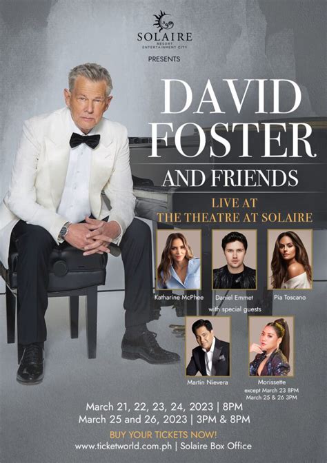 solaire concert schedule|David Foster and Friends Live At The Theatre At Solaire.